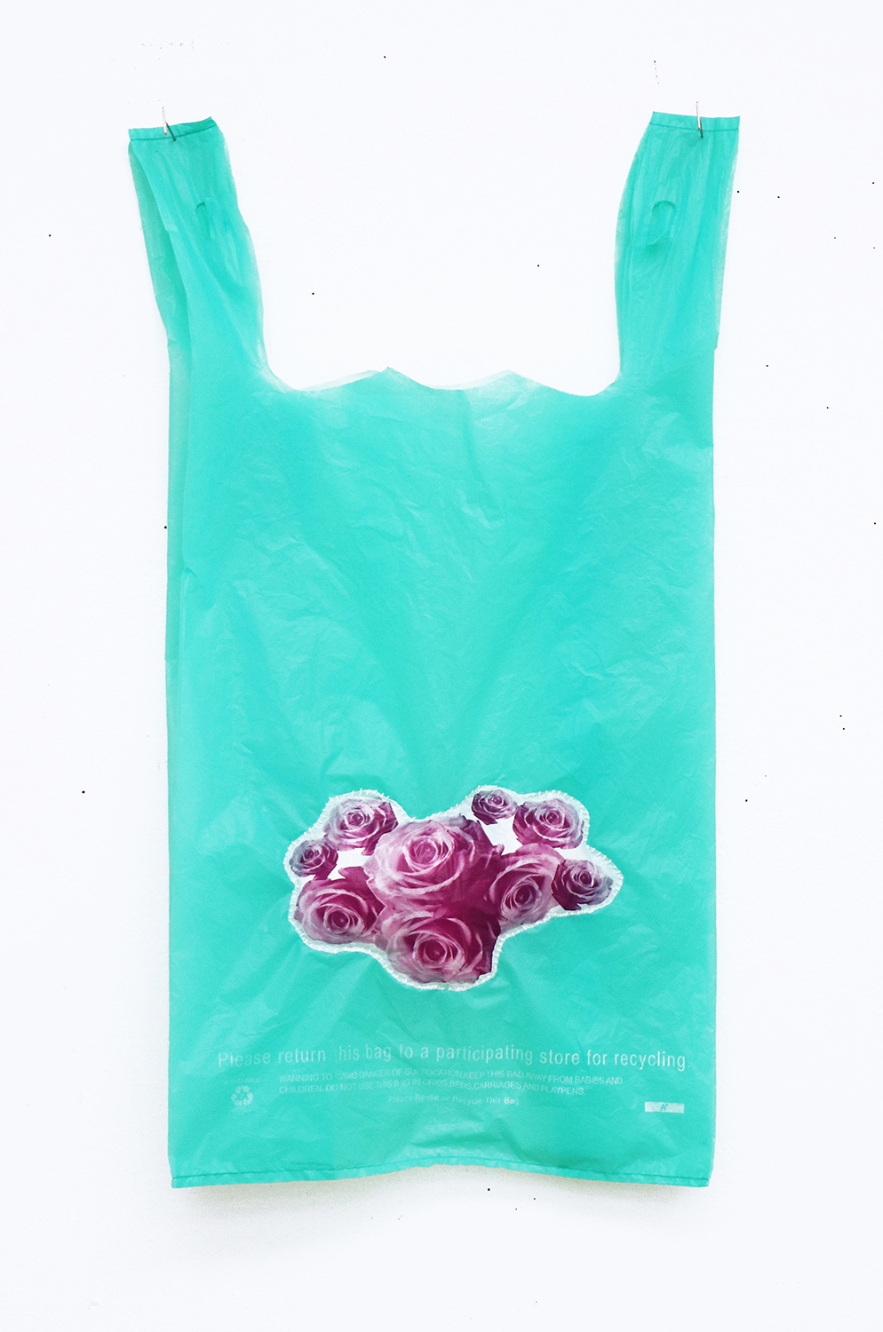 Green Puff Bag  Plastic bag 11 x 21.5 in