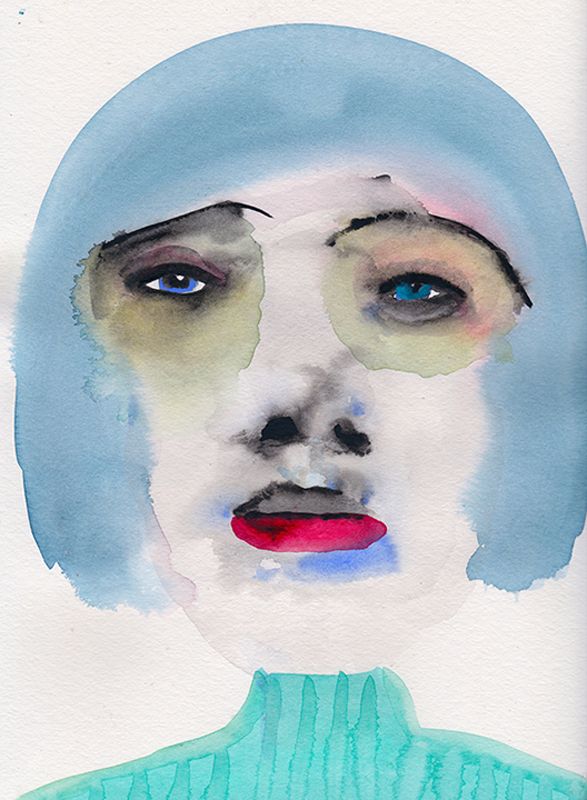 untitled    Watercolor on paper 12 x 9 in