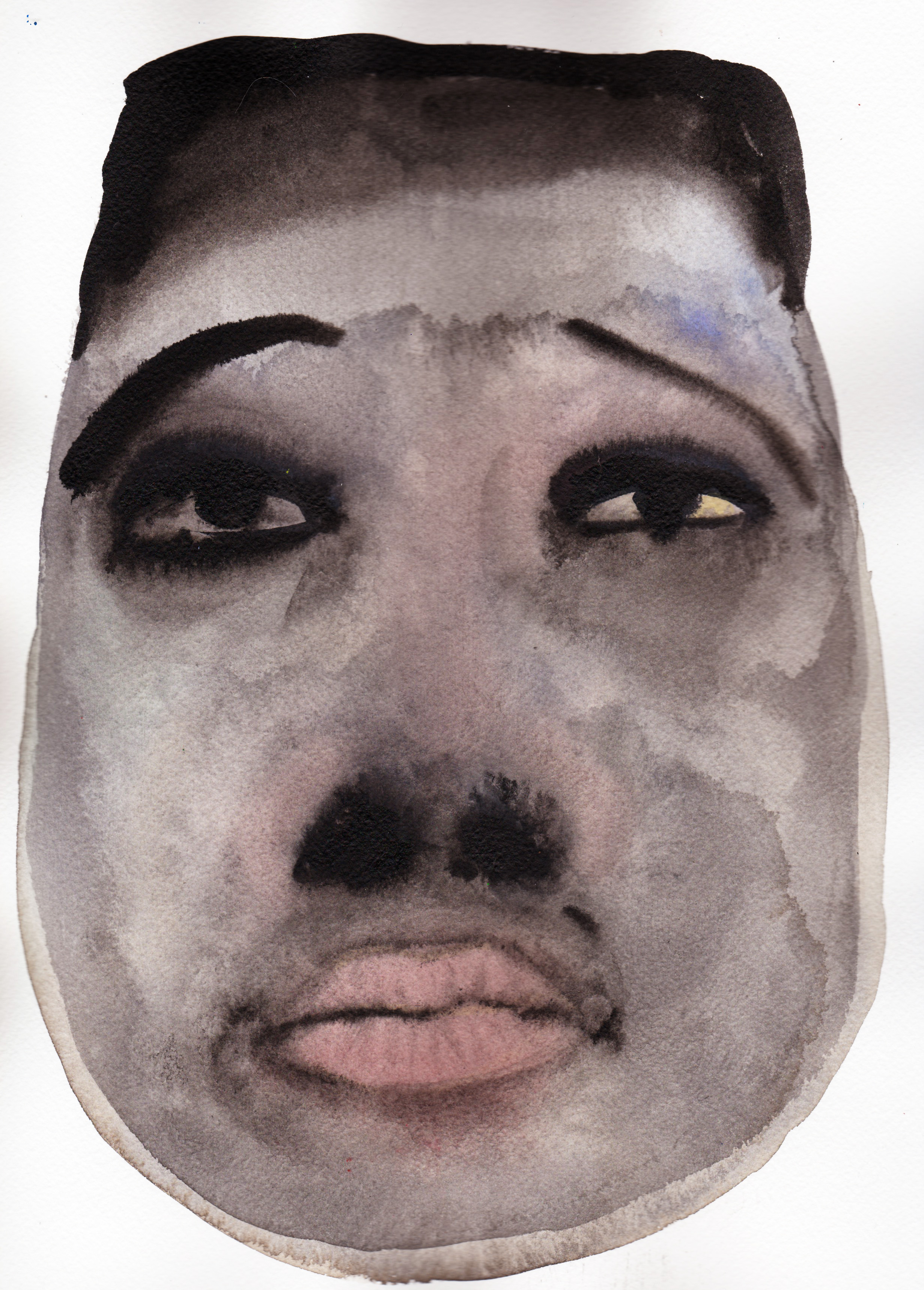 you played yourself   Watercolor on paper 12 x 9 in