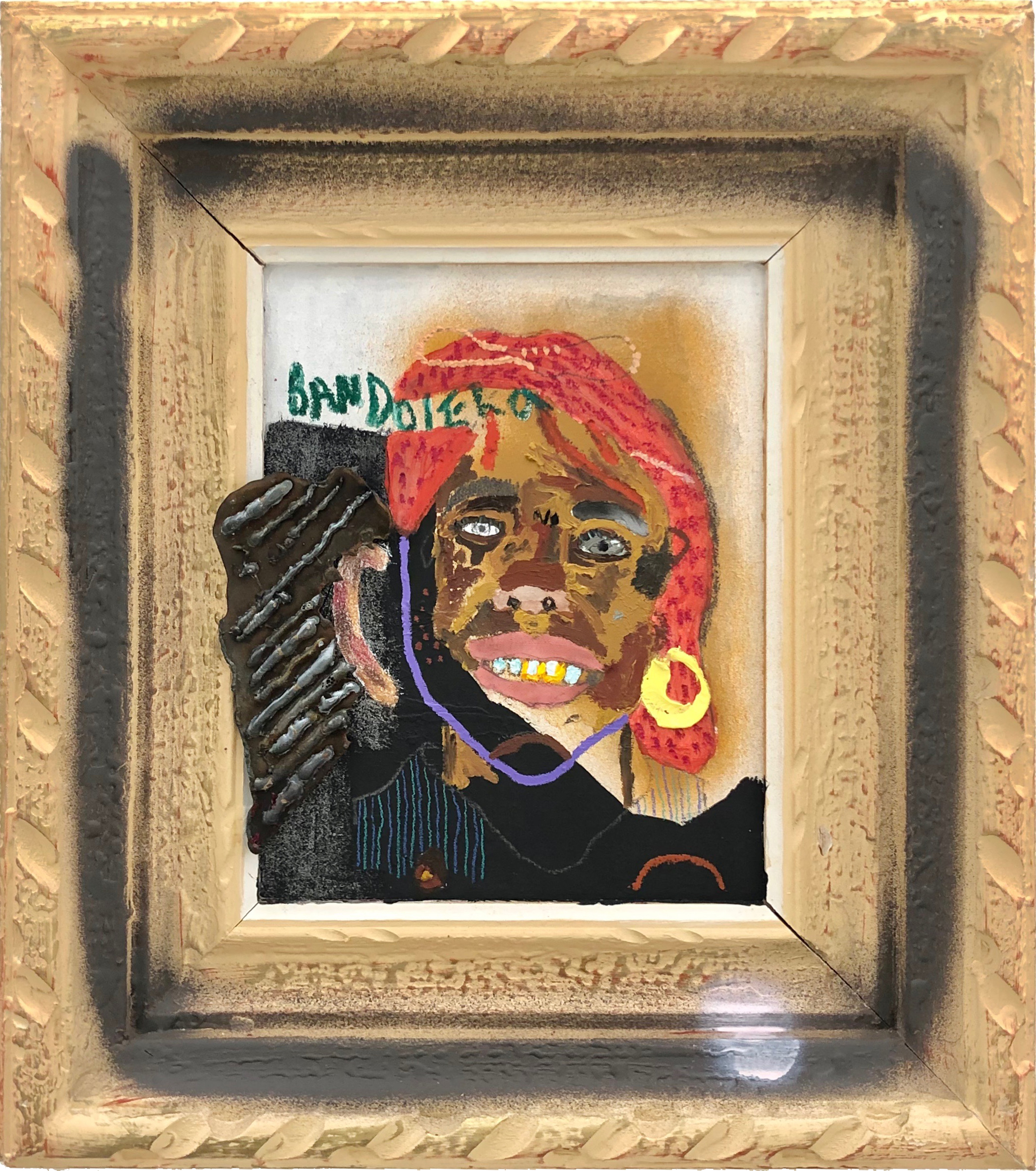 Bandolera   Mixed media on panel 17 x 15 1/2 in $1,600