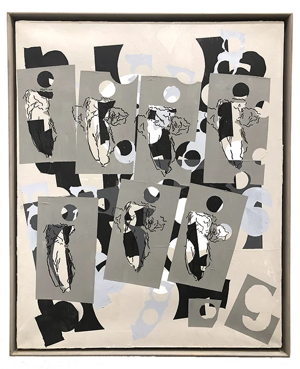 History of Sculpture: Week of Epione   Acrylic on linen 44 x 36 in