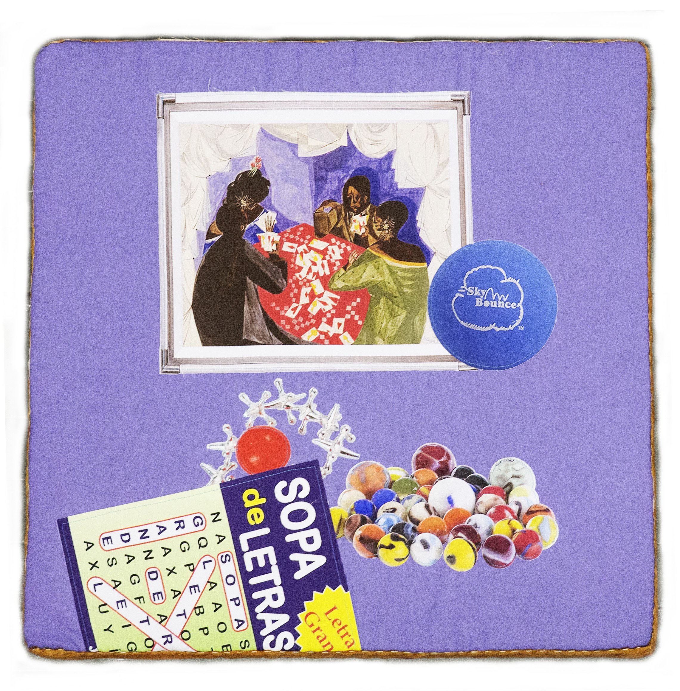 Analogo       Digital Print on Brush Suede, Cotton, Felt on foam 22 x 22 x 2 in SOLD