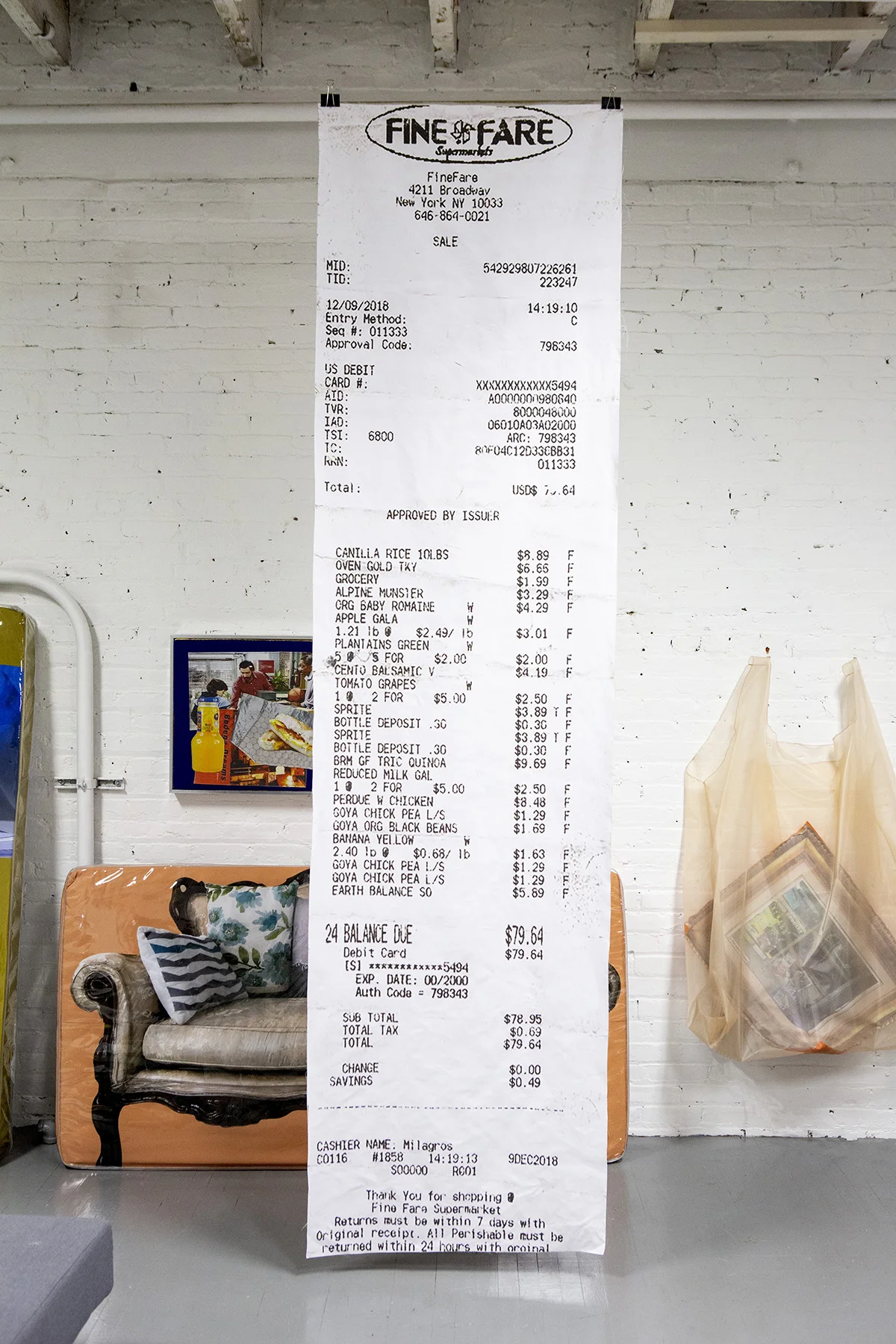 Constancia Fine/Fare  Brushed suede 125 1/2 x 32 1/2 in $10,000