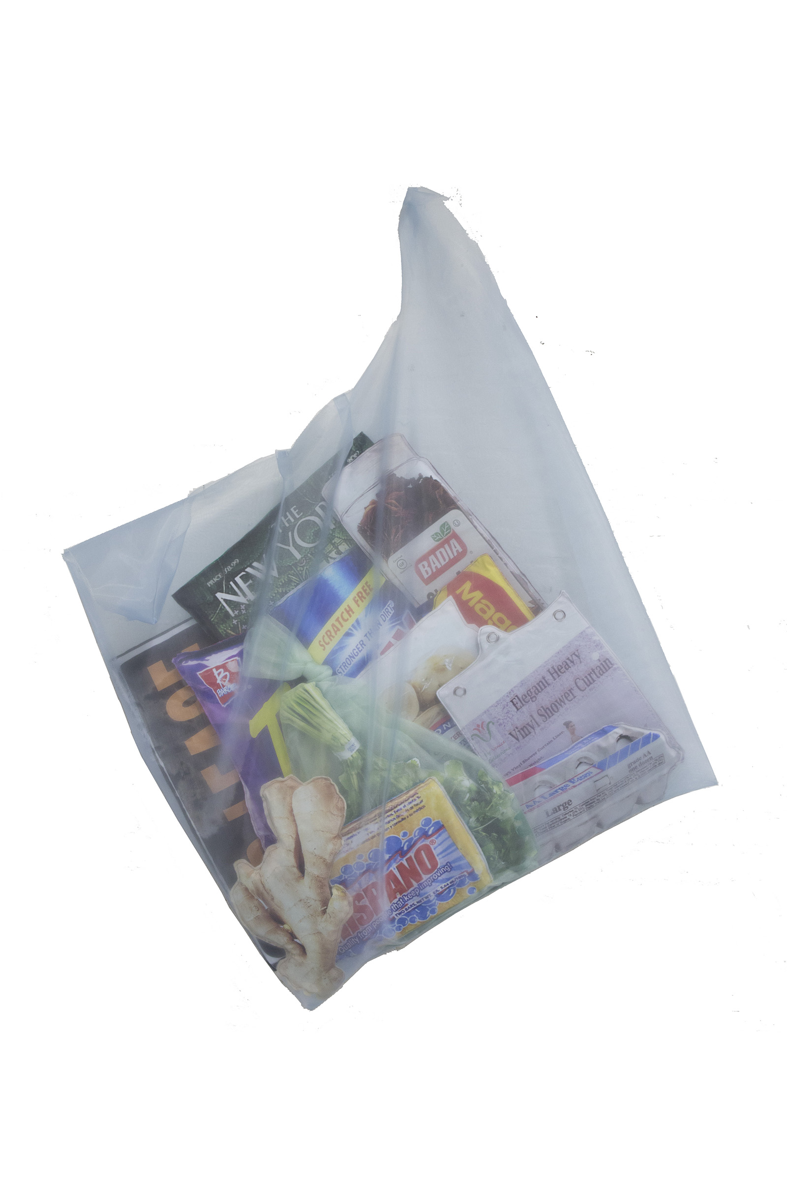 Mandao 2   Polyorganza, digital print on suede, felt &amp; foam 52 x 38 x 6 in