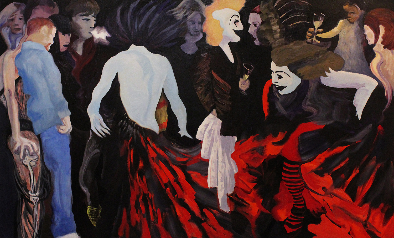 Behind the Scene  Oil on canvas 36 x 60 in