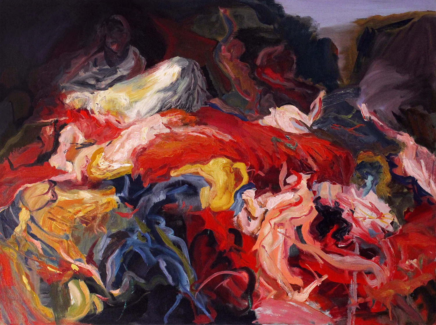 Death of Sardapolous  Oil on canvas 72 x 52in