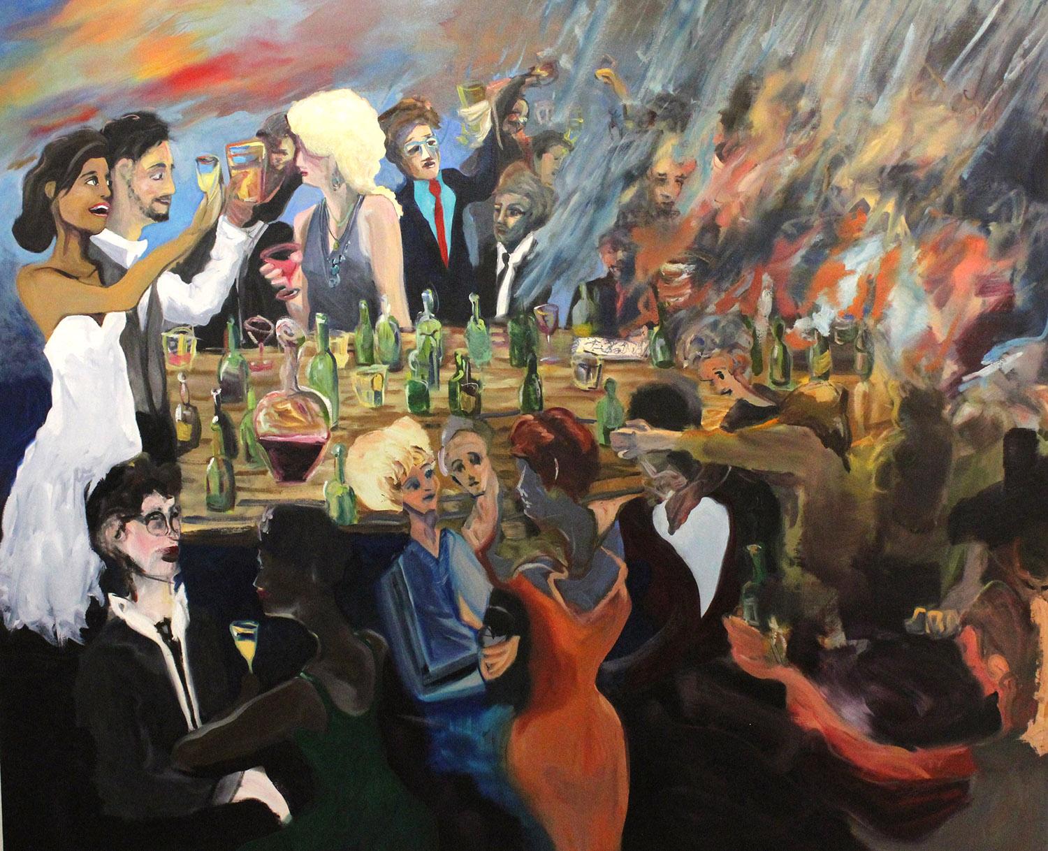 Wedding  Oil on canvas 54 x 66 in