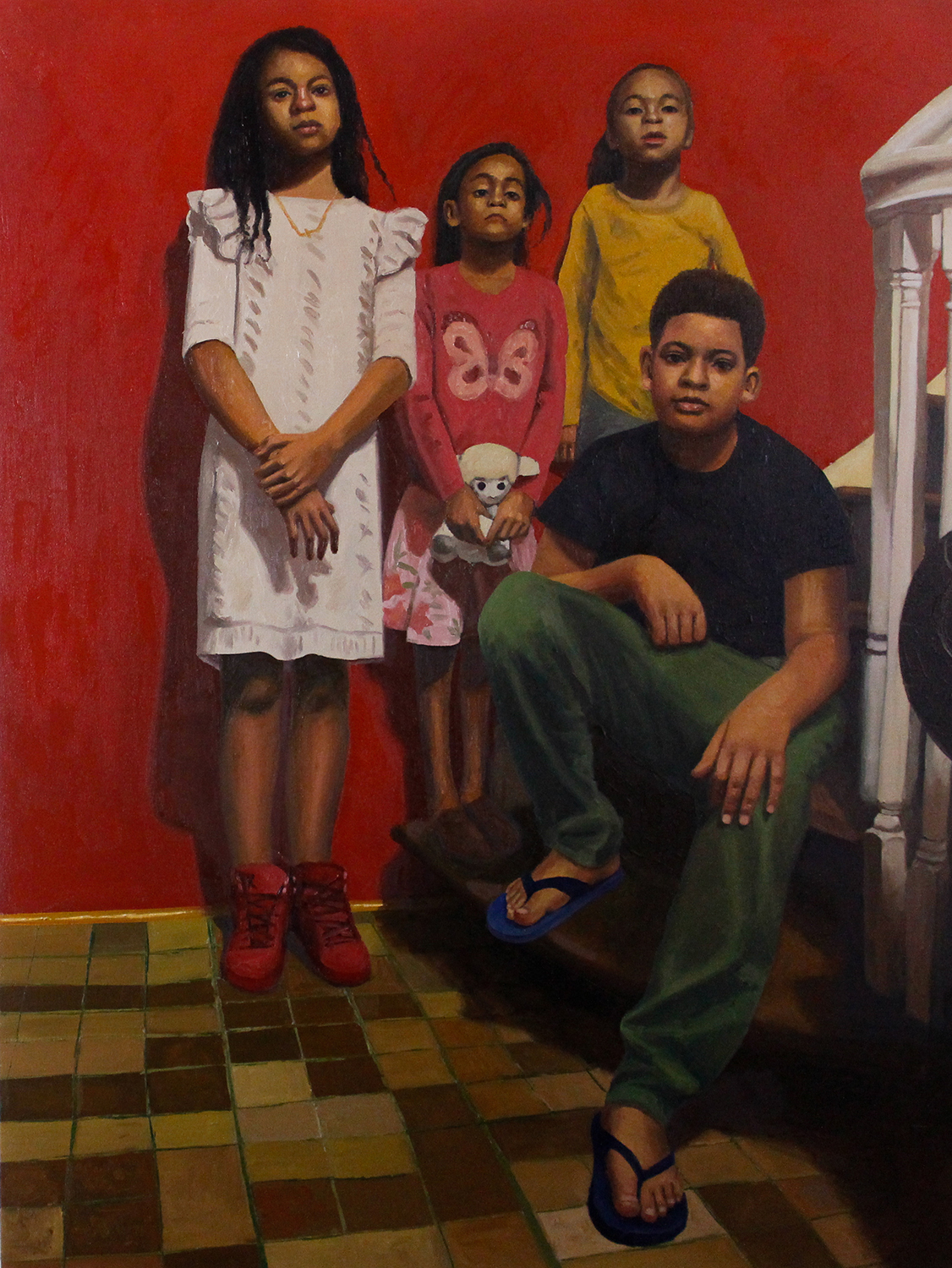 Los Primos de Philly   Oil on canvas 40 x 30 in