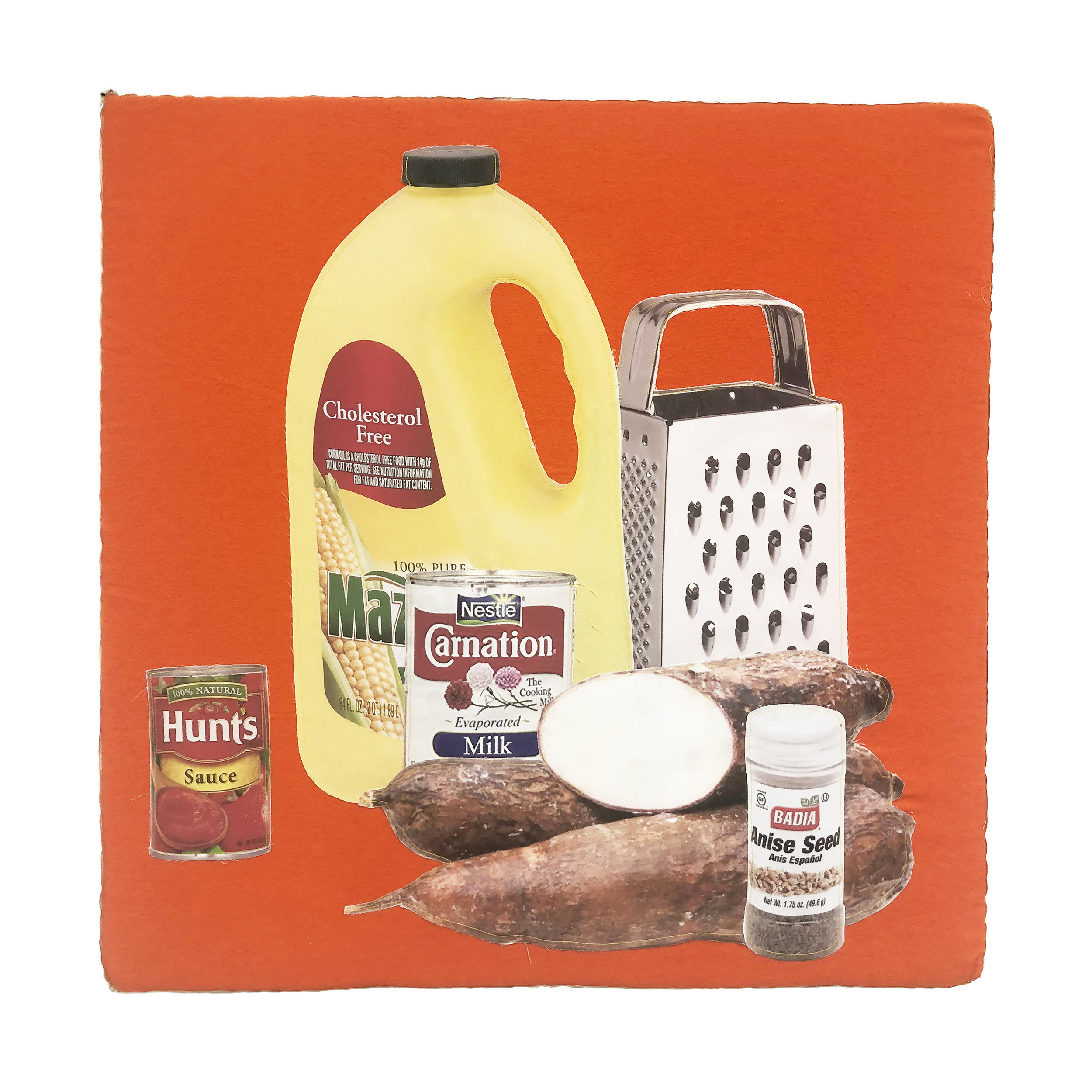 Torrejitas de Yuca   Digital Print on Brush Suede, Cotton, Felt on foam 22 x 22 x 2 in $5,500