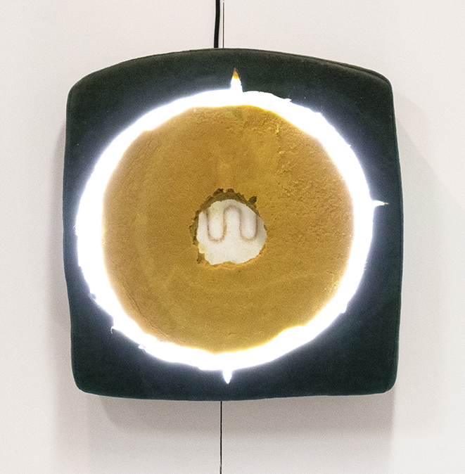 Untitled  Seat, Led, ballast, hook  17 x 18 x 5 in