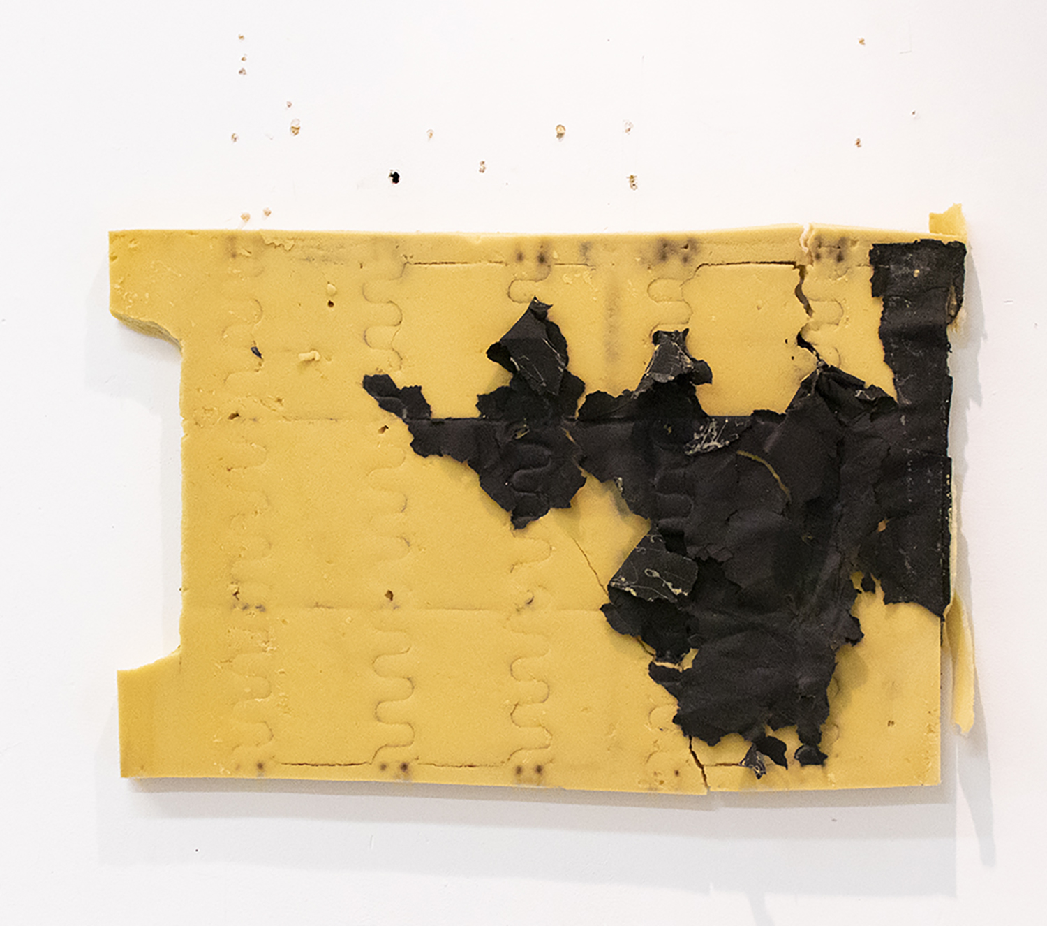 Untitled (sofa foam)  Found object sculpture 36 x 24 x 2 in