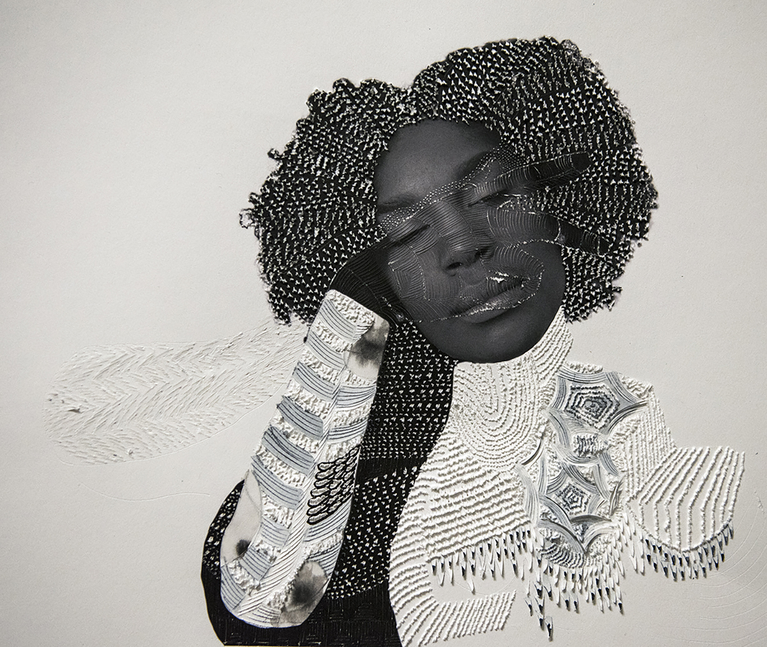 Unbalanced II   Hand sculpted paper photo print   16 x 14 in